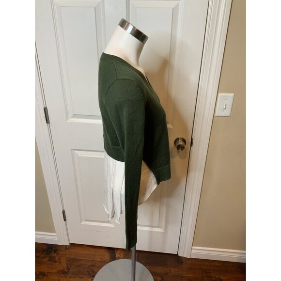 Veronica Beard Concord V Neck Mixed Media Silk & Merino Wool Sweater Size XS - Picture 4 of 7